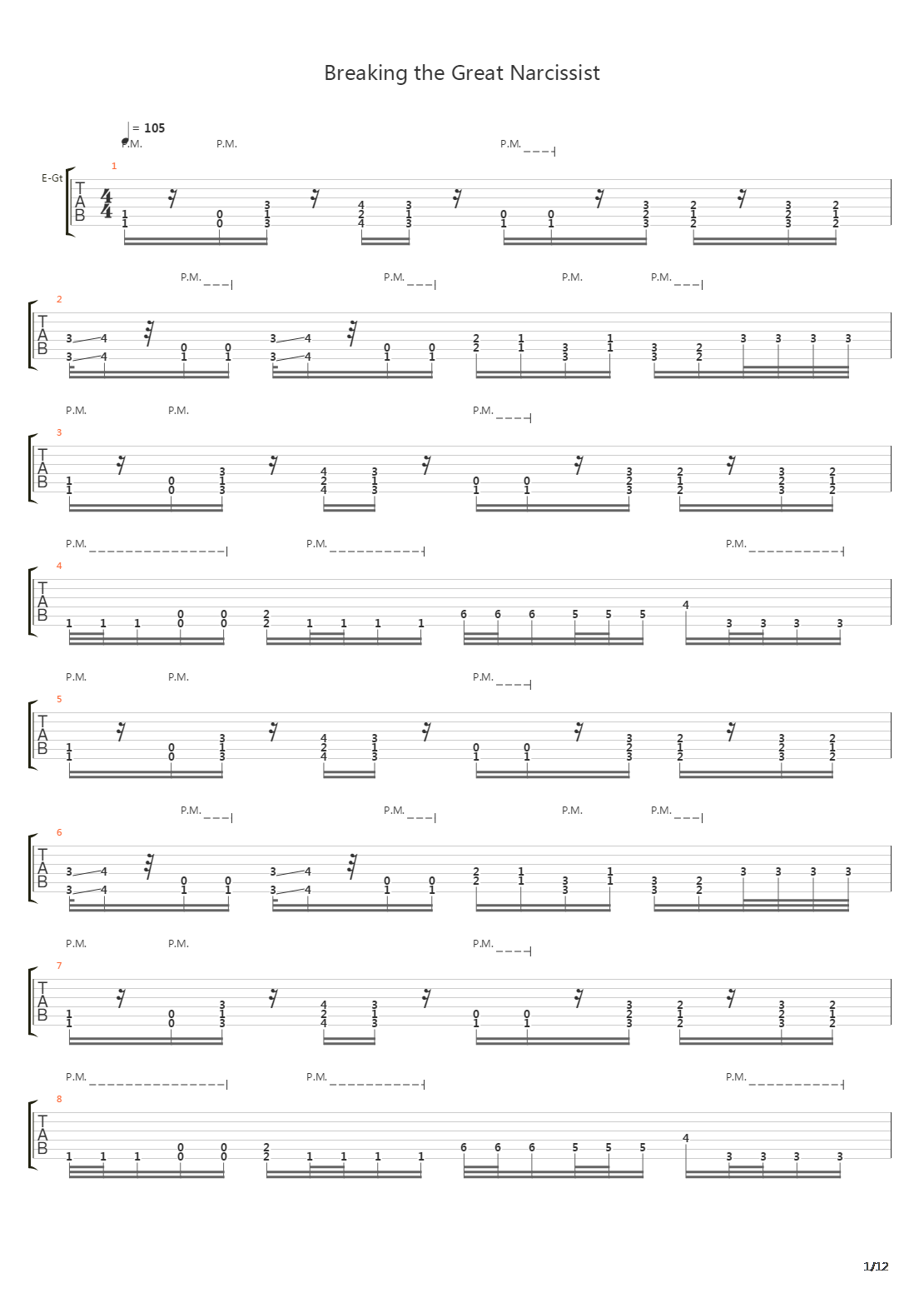 Breaking The Great Narcissist吉他谱
