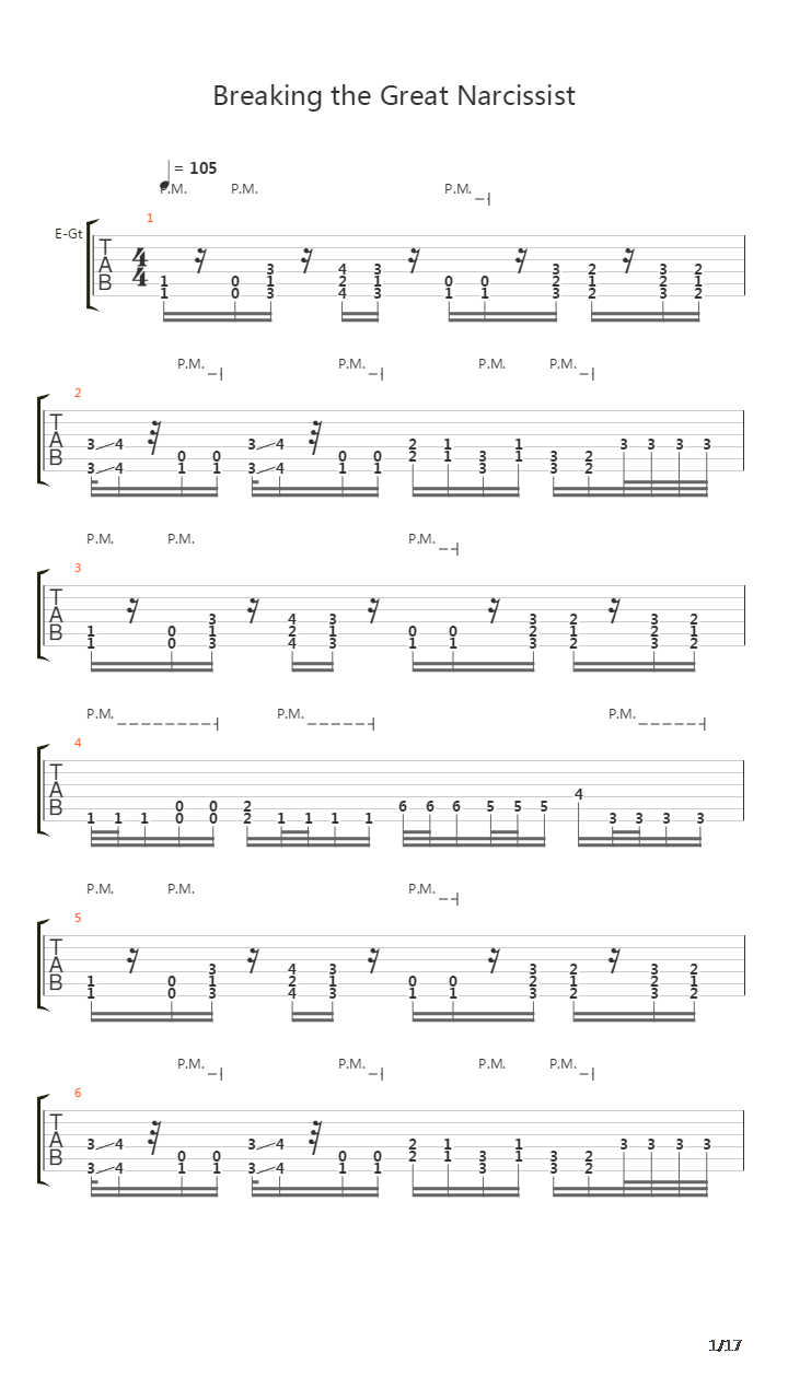 Breaking The Great Narcissist吉他谱