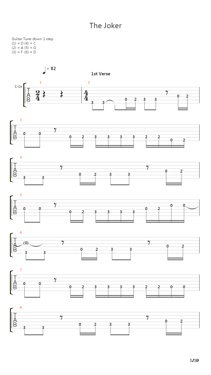 The Joker吉他谱