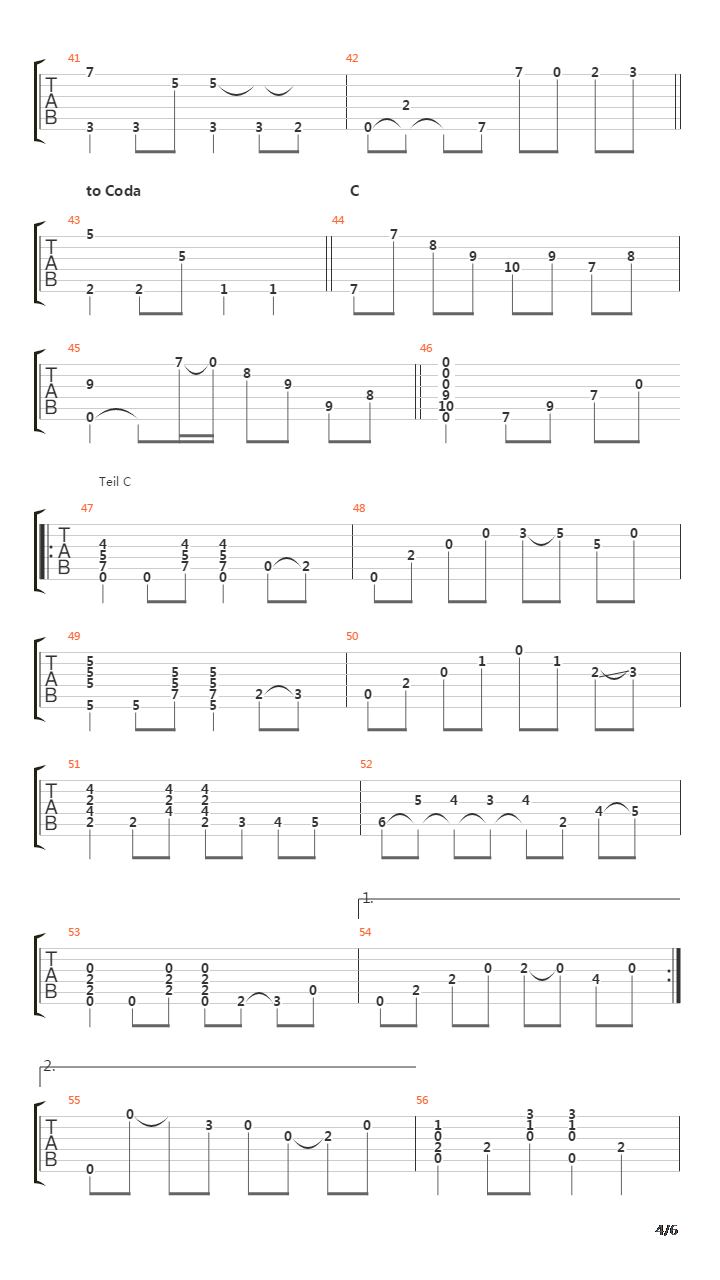 Tango吉他谱