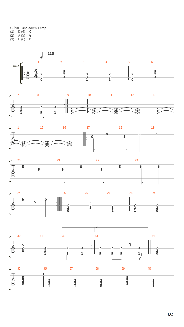 Dag 2吉他谱