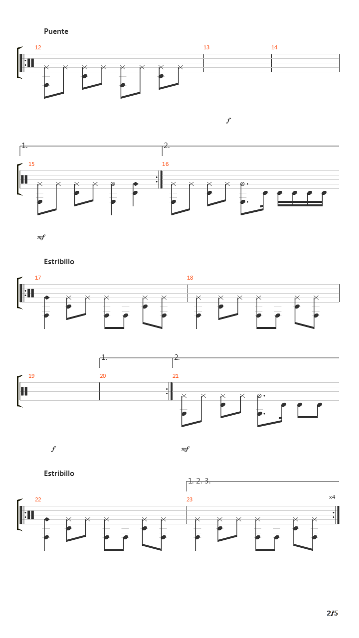 El Probador吉他谱