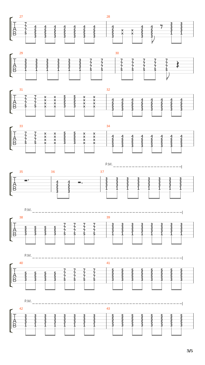 Way To Much吉他谱