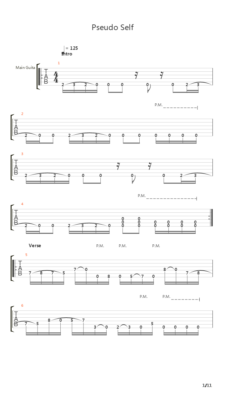 Pseudo Self吉他谱