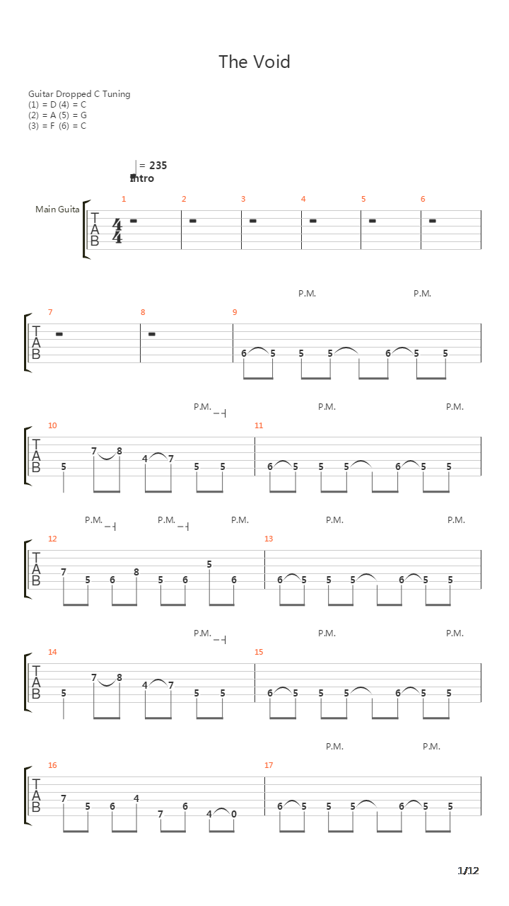 The Void吉他谱