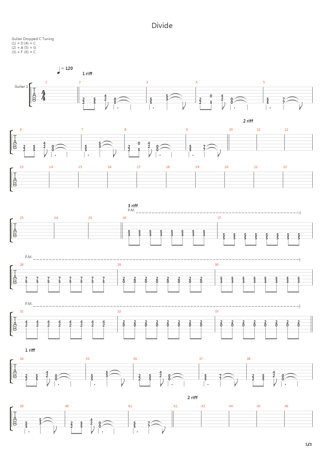 Divide吉他谱
