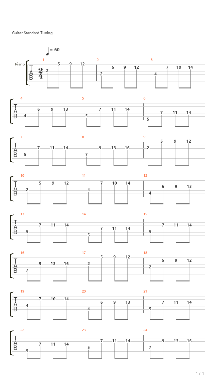 圣诞摇滚卡农 Christmas Canon Rock吉他谱