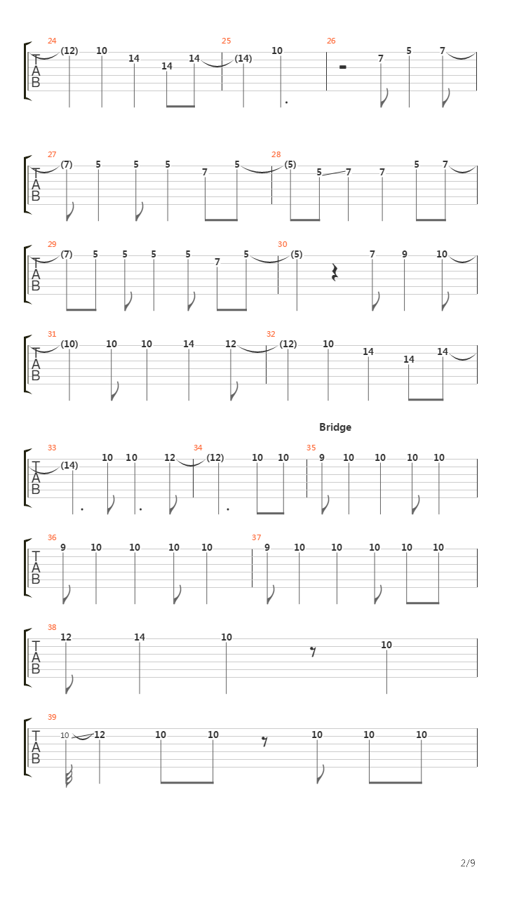 sign吉他谱