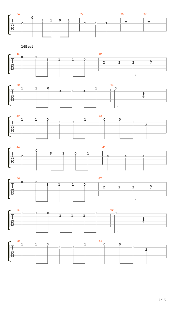 常见音乐风格练习吉他谱