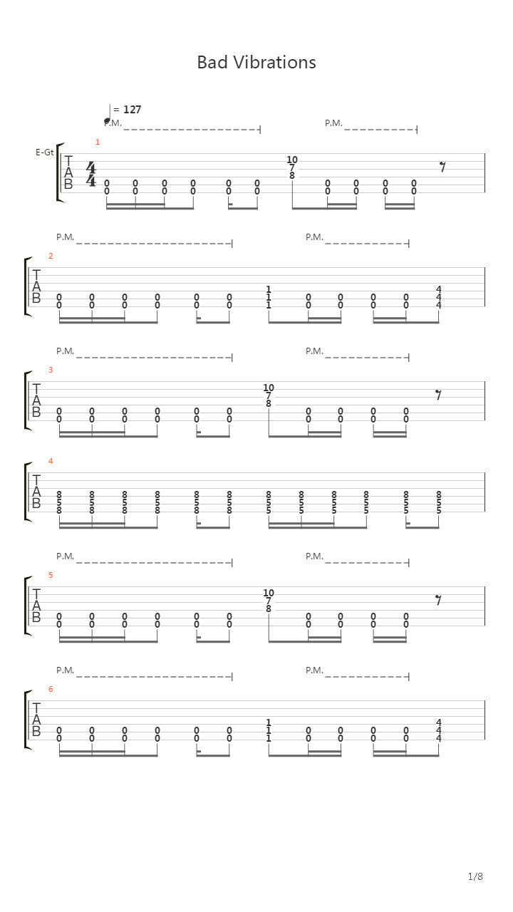 Bad Vibrations吉他谱