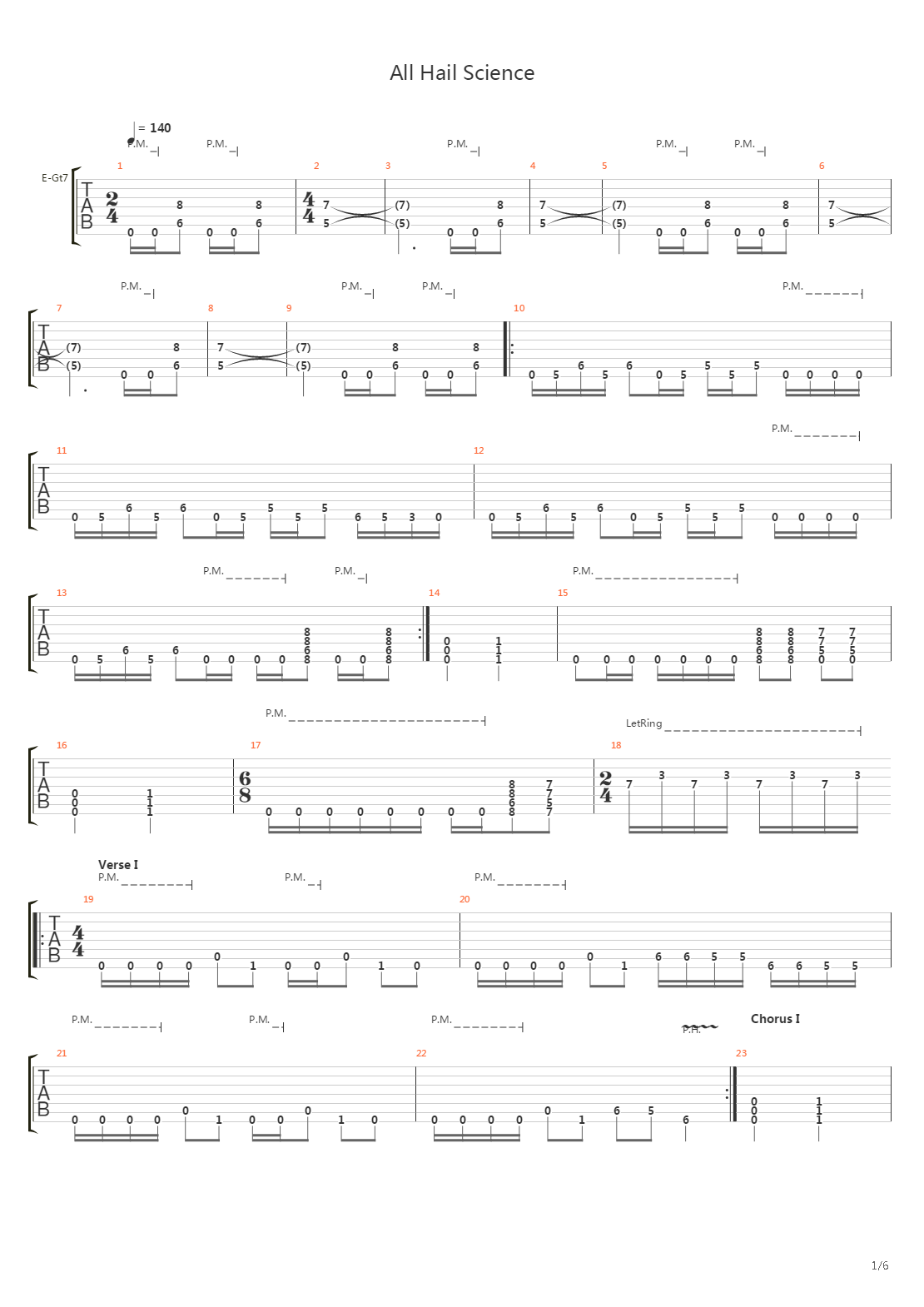 All Hail Science吉他谱