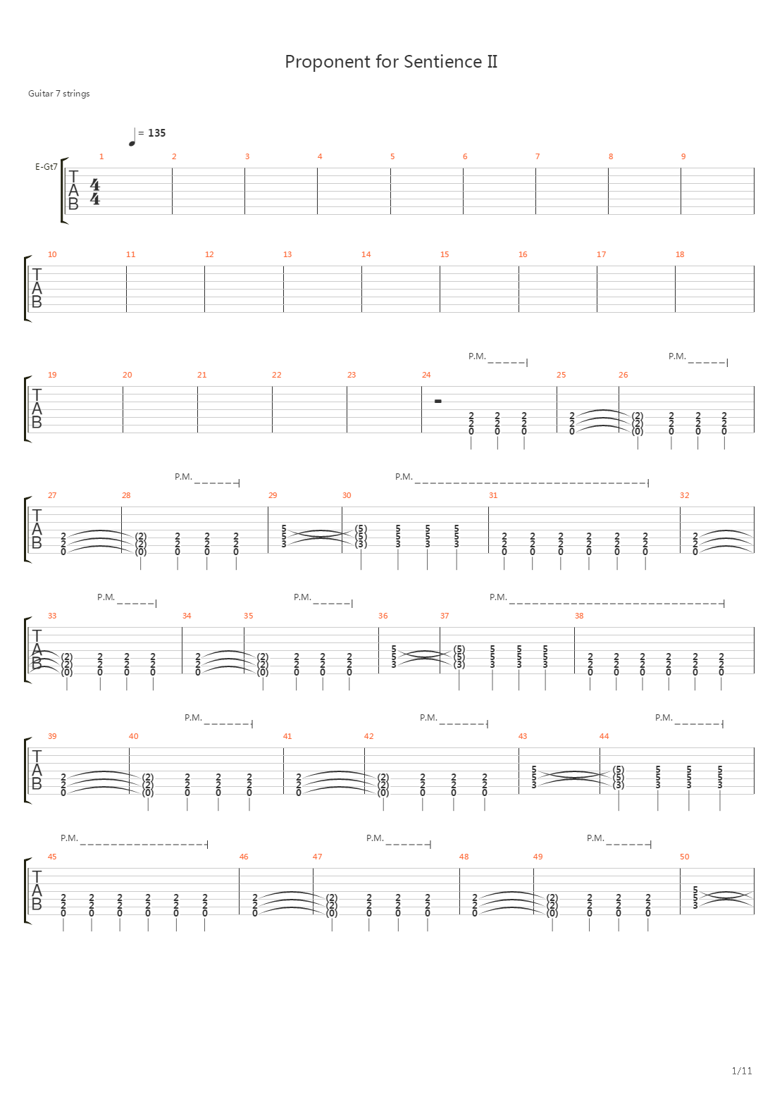 Proponent For Sentience Ii - The Algorithm吉他谱