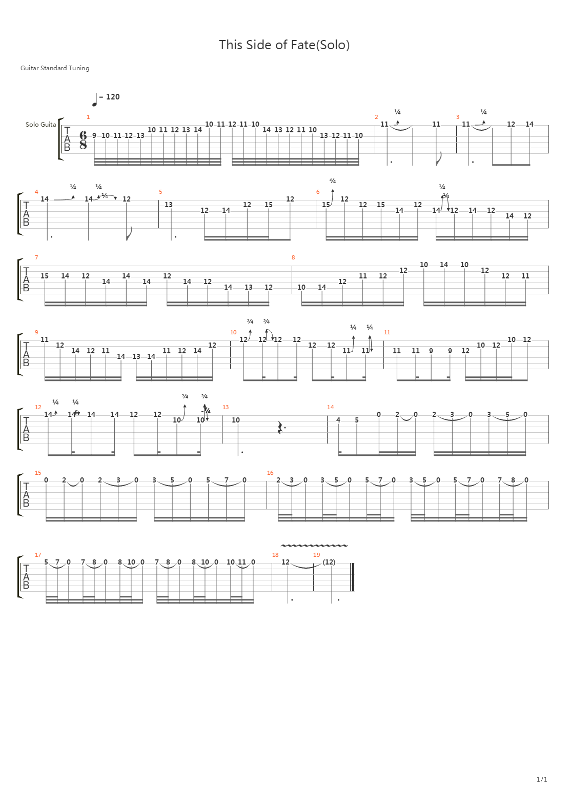 This Side Of Fate吉他谱