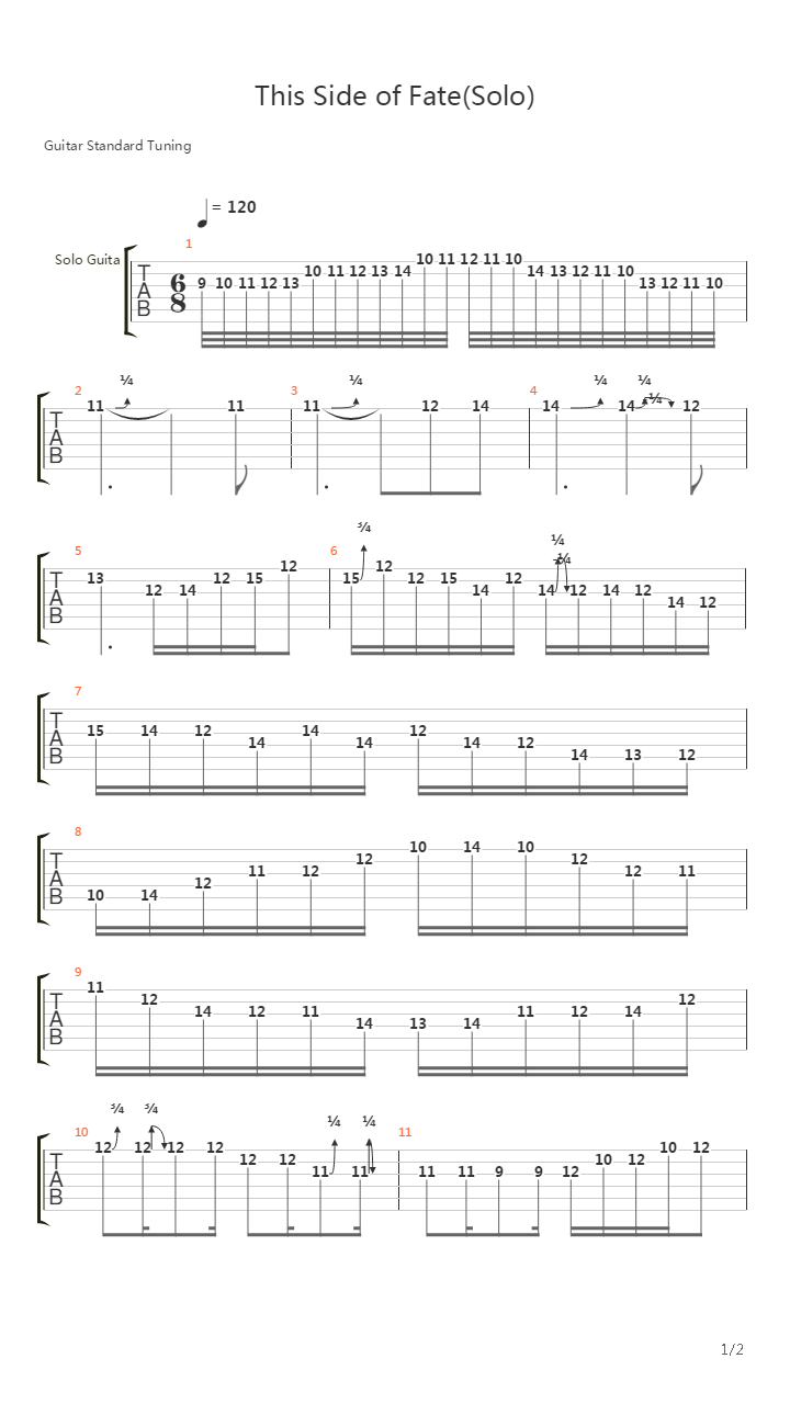 This Side Of Fate吉他谱