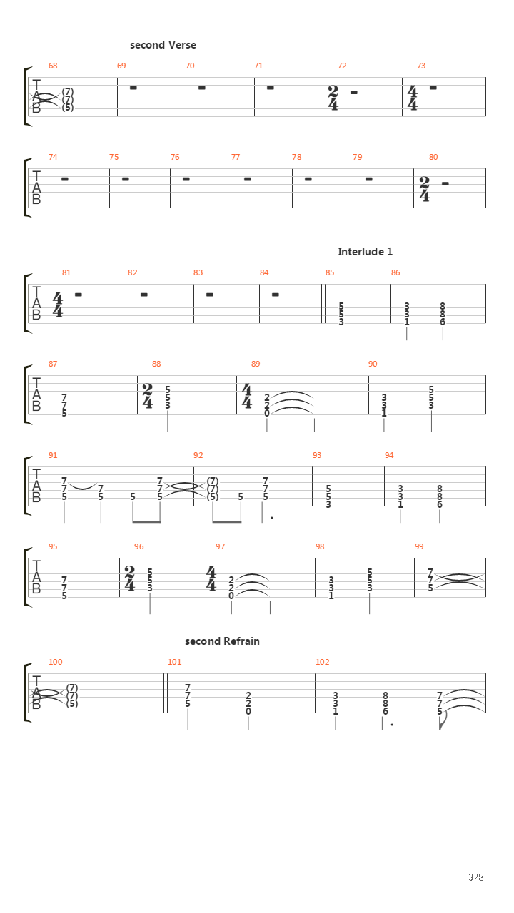 Elegy吉他谱