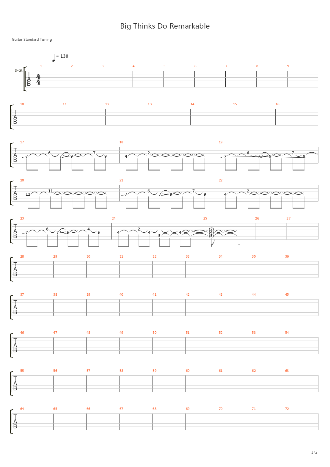 Big Thinks Do Remarkable吉他谱