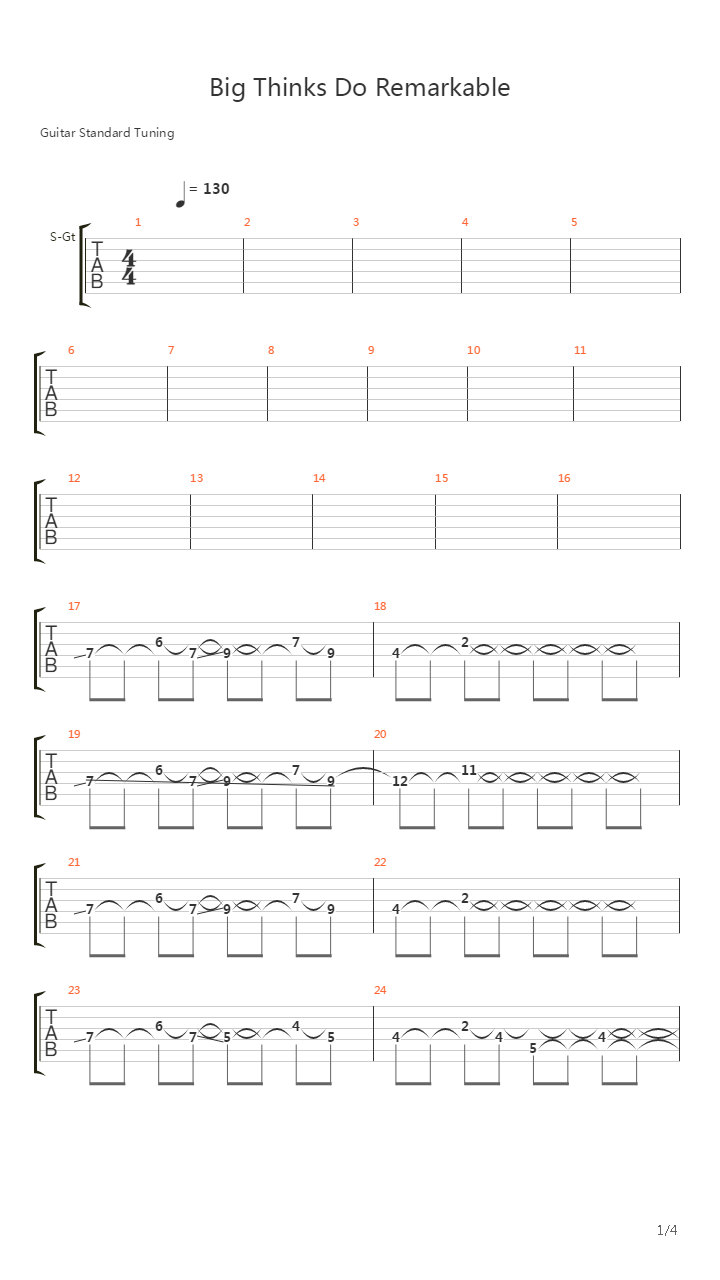 Big Thinks Do Remarkable吉他谱
