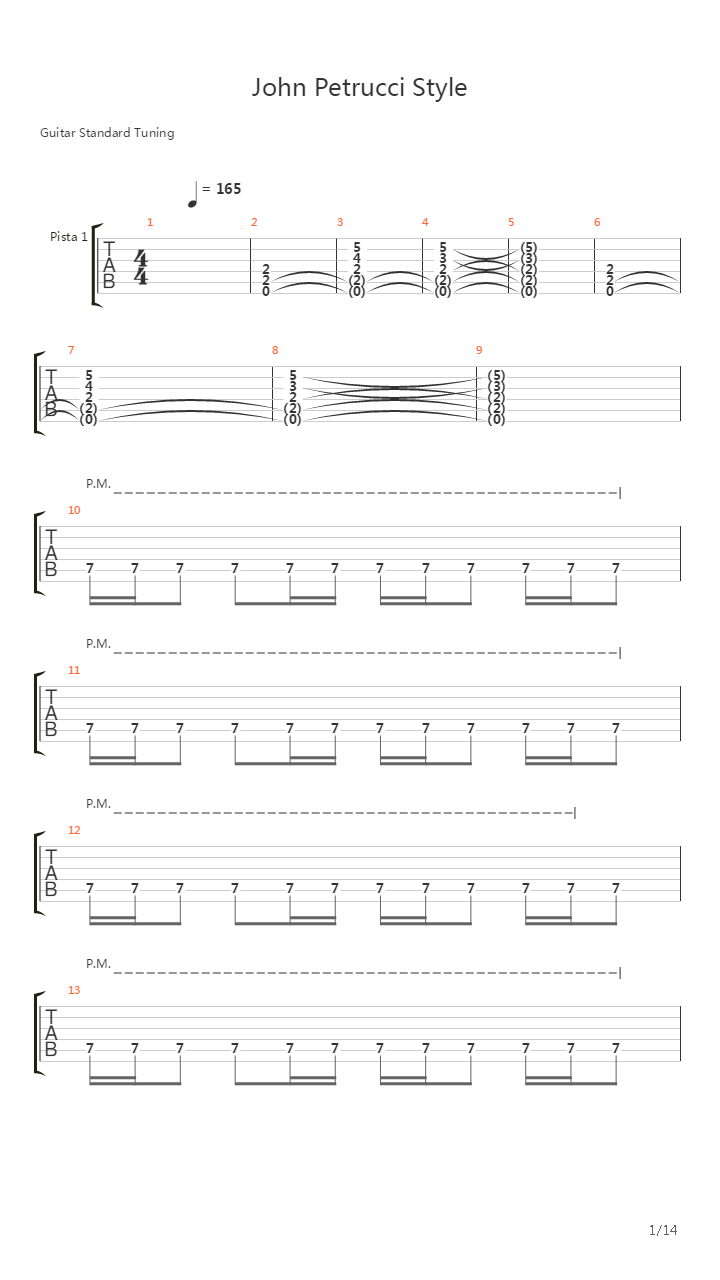 John Petrucci Style吉他谱