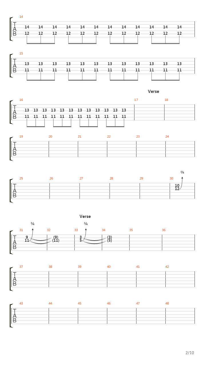 Paradigm吉他谱