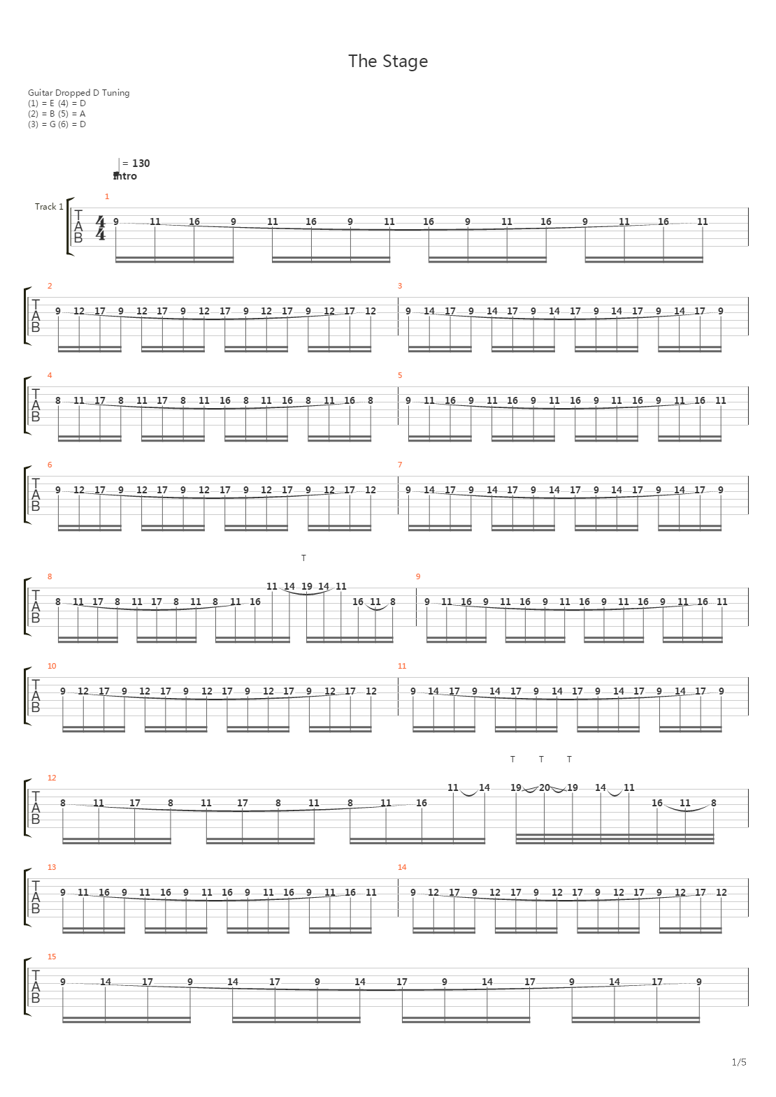 The Stage吉他谱