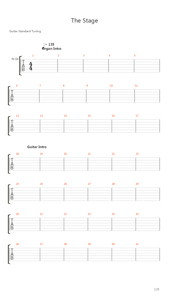 The Stage吉他谱