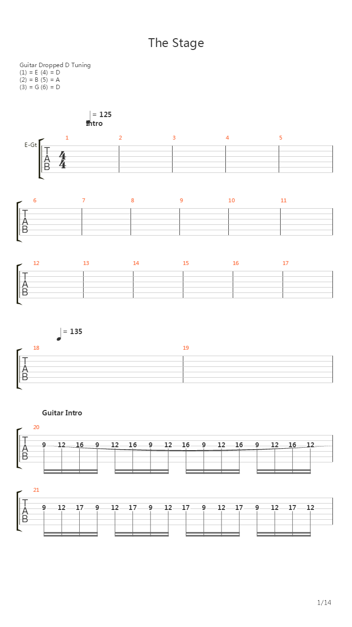 The Stage吉他谱