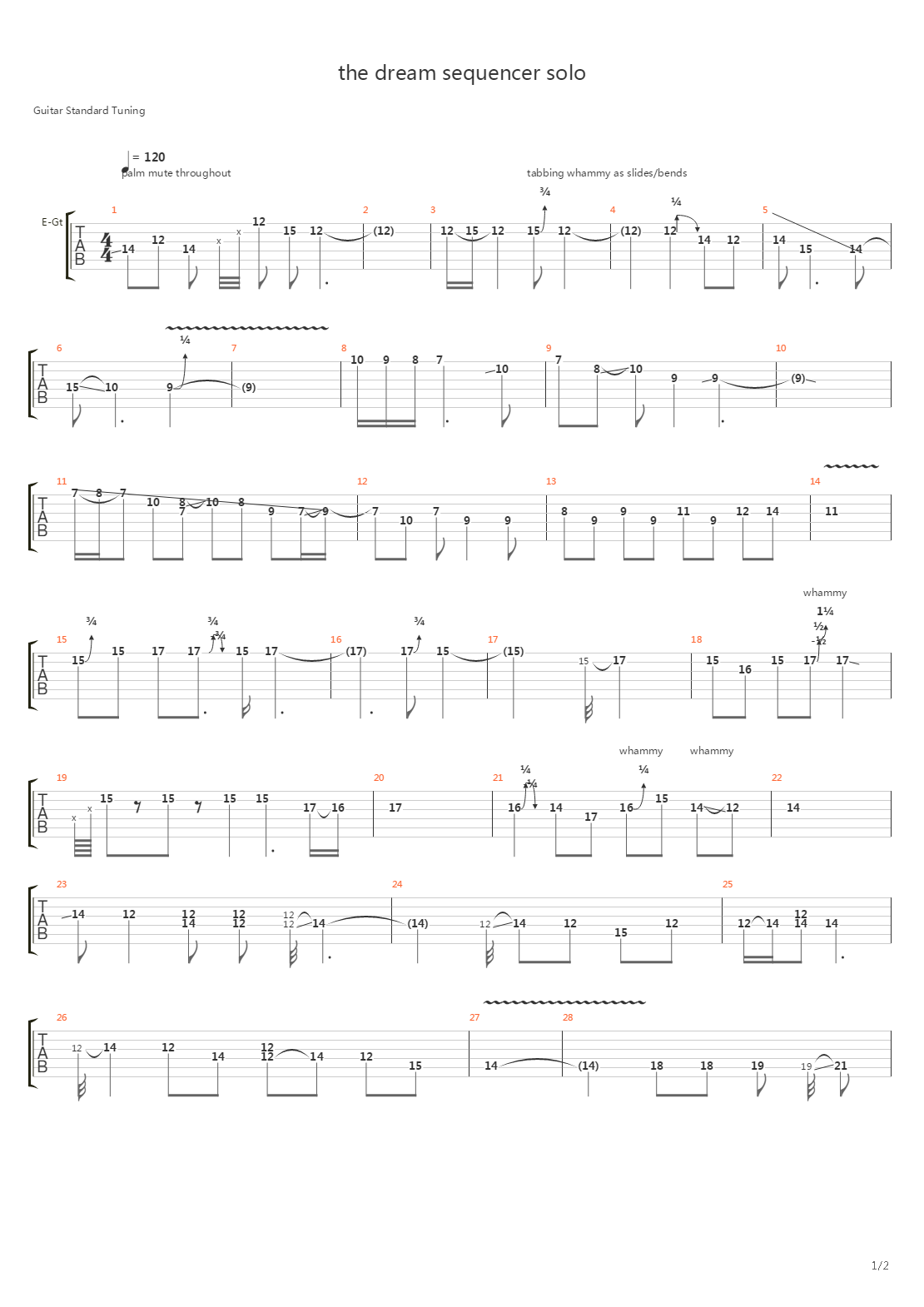 The Dream Sequencer吉他谱