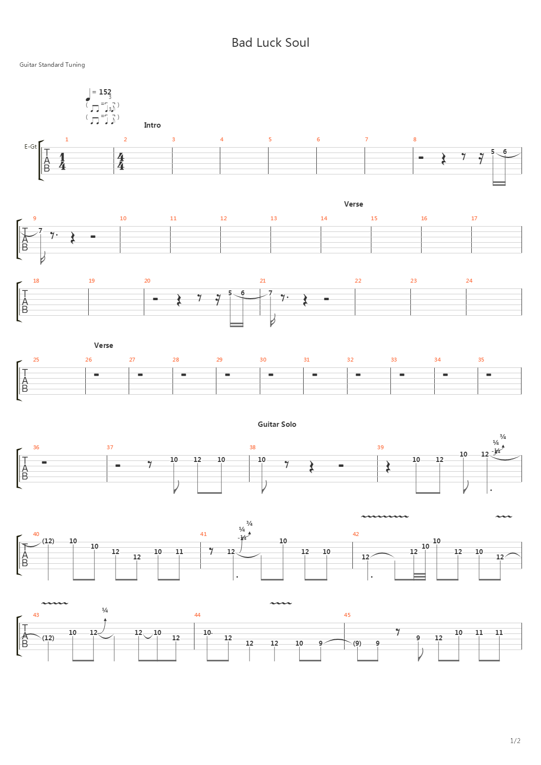 Bad Luck Soul吉他谱