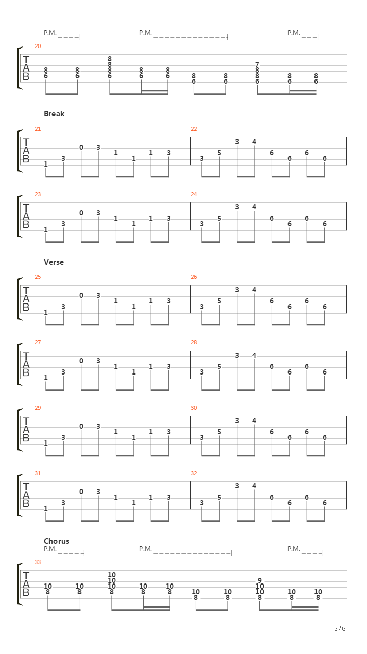 Voices In The Wall吉他谱