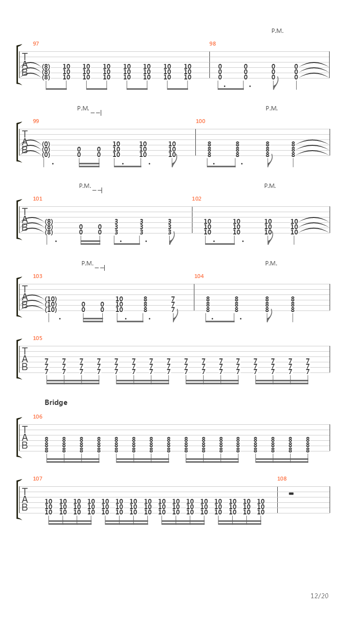 Exodus吉他谱