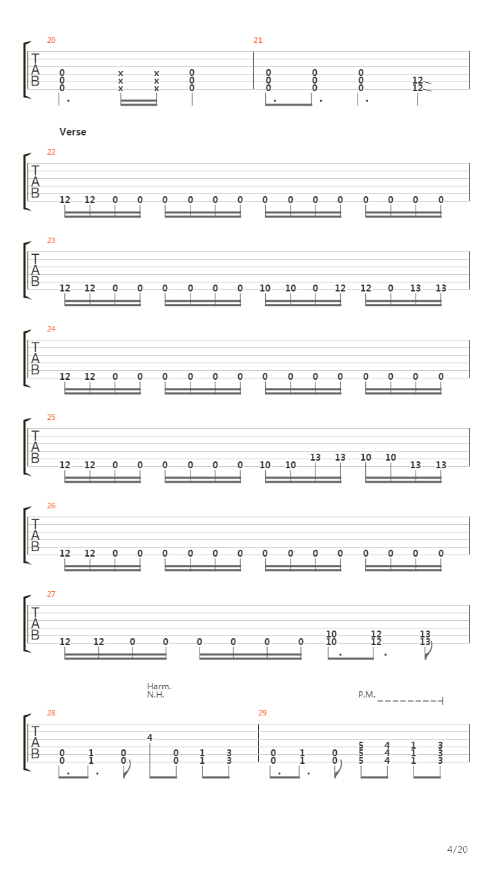 Exodus吉他谱