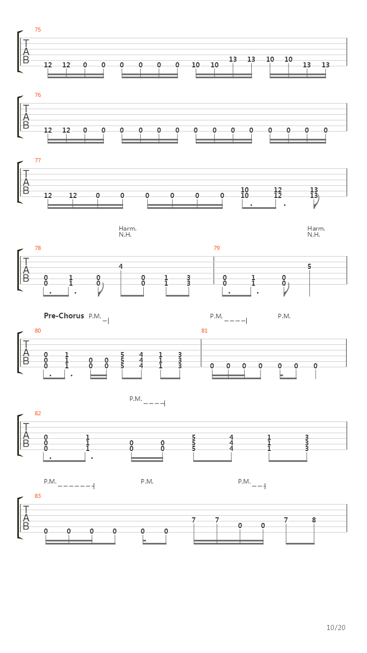 Exodus吉他谱