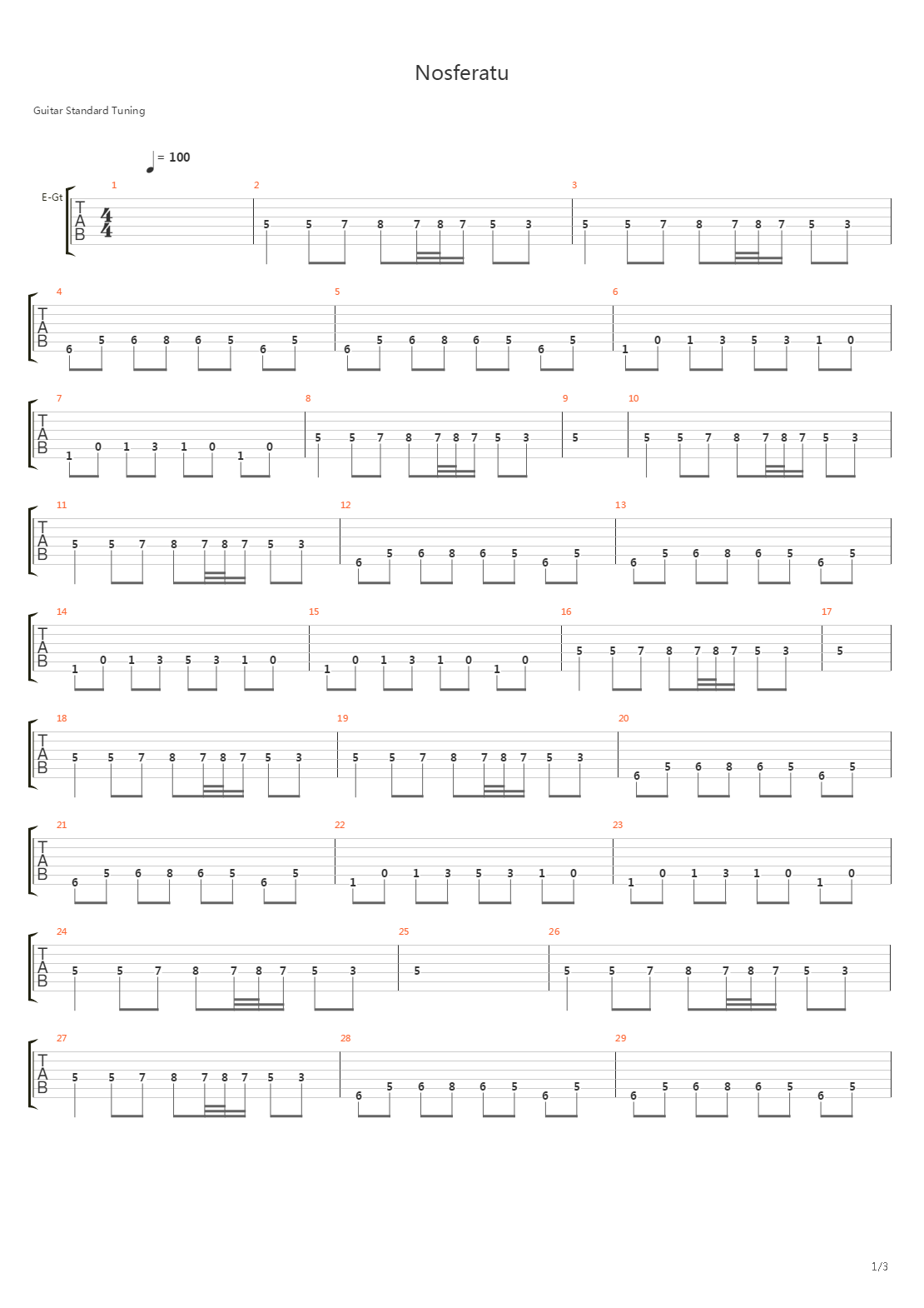 Nosferatu吉他谱