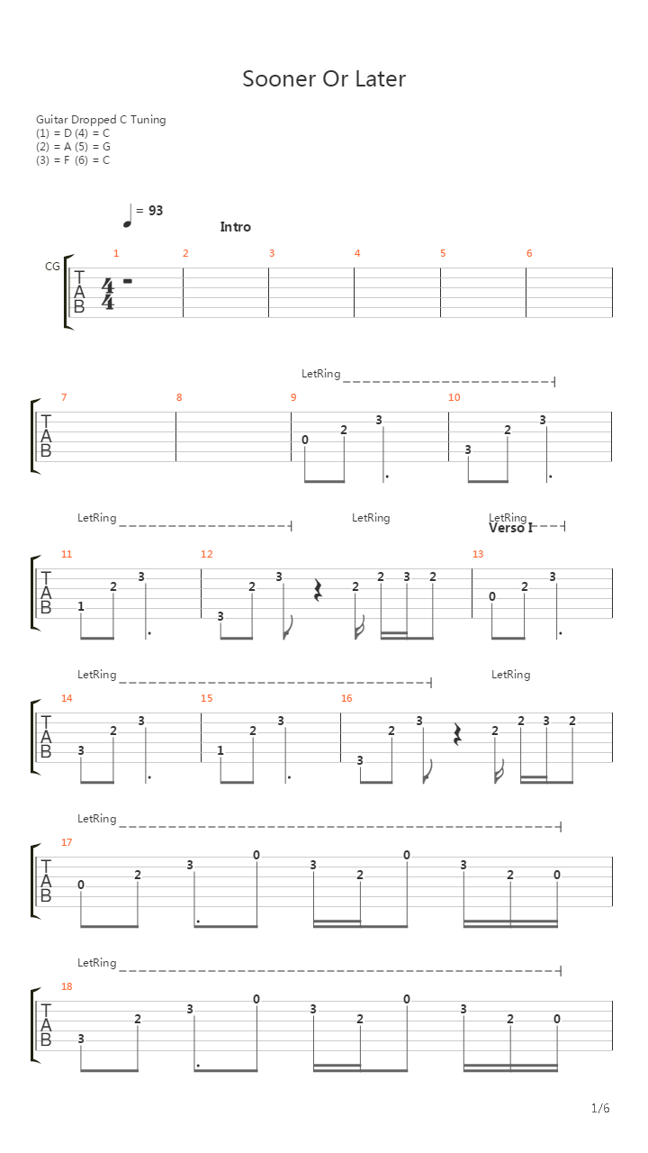 Sooner Or Later吉他谱