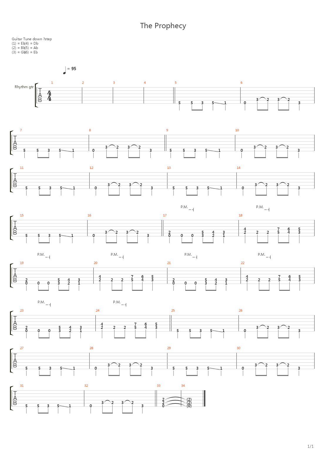 The Prophecy吉他谱