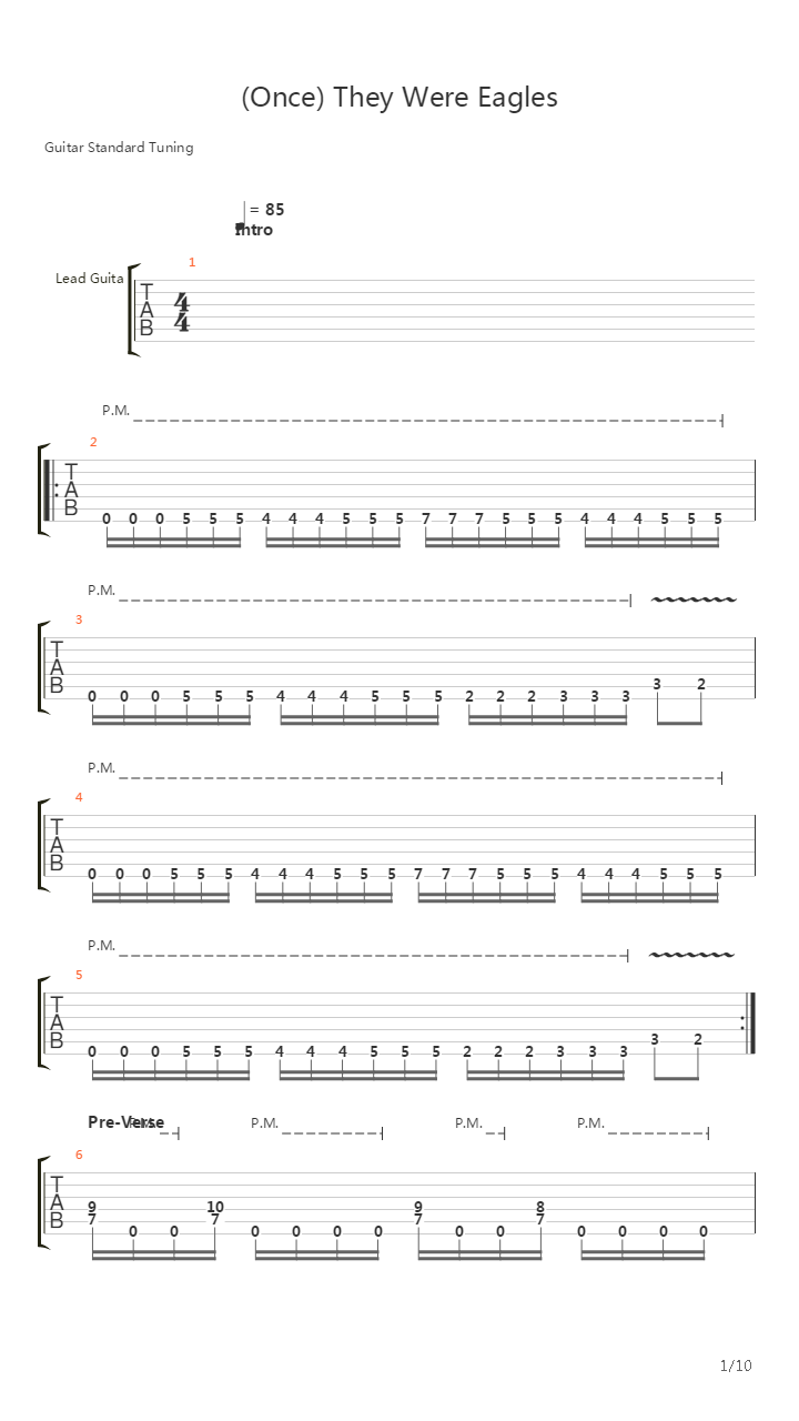Once They Were Eagles吉他谱