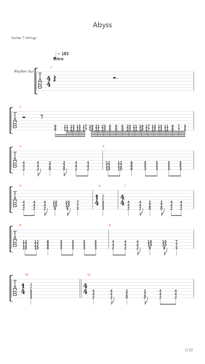 Abyss吉他谱