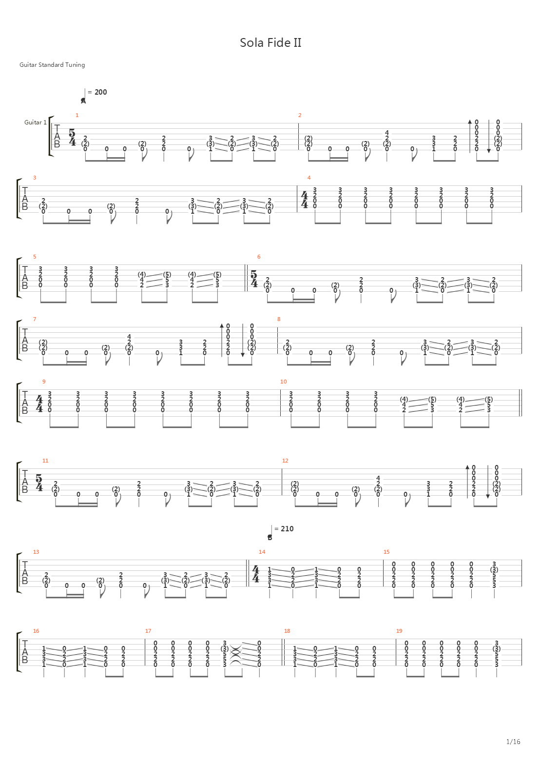 Sola Fide Ii吉他谱