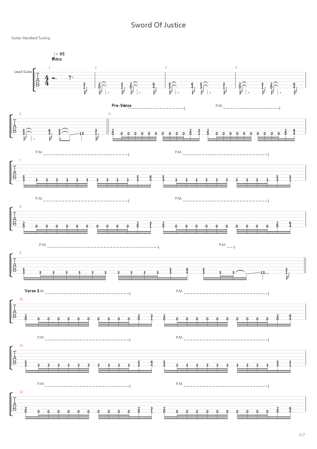 Sword Of Justice吉他谱