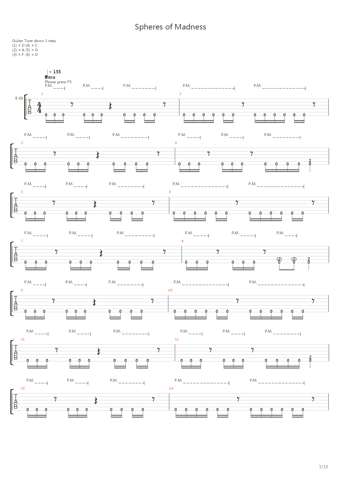 Spheres Of Madness吉他谱