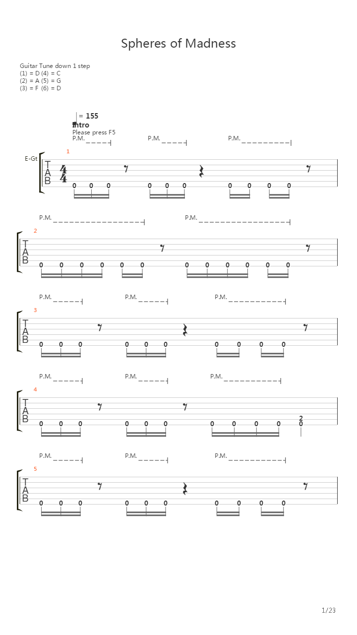 Spheres Of Madness吉他谱