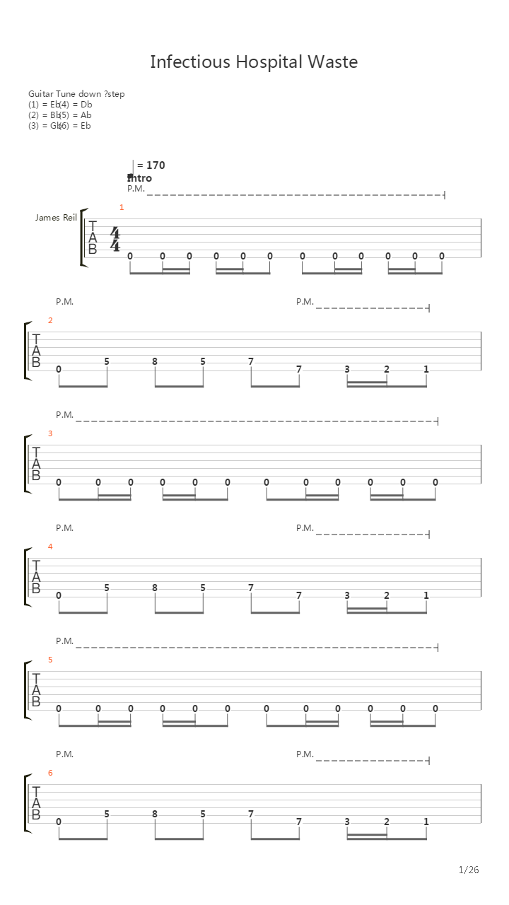 Infectious Hospital Waste吉他谱
