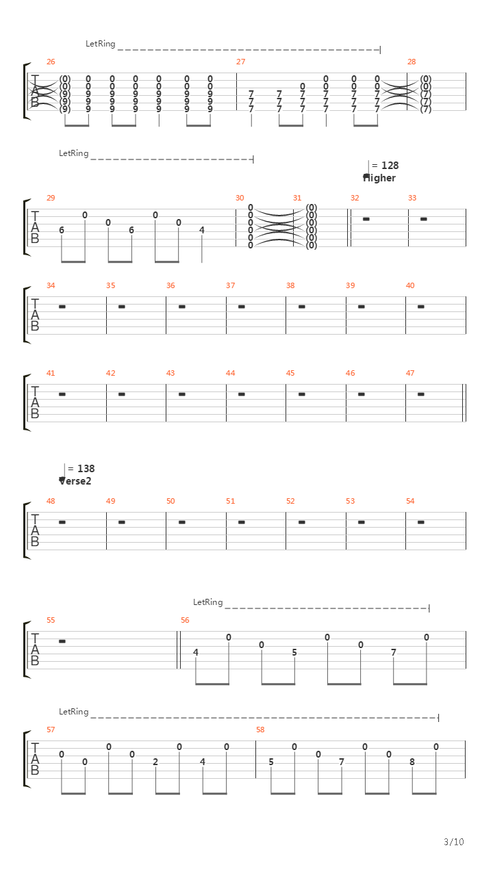 Higher吉他谱