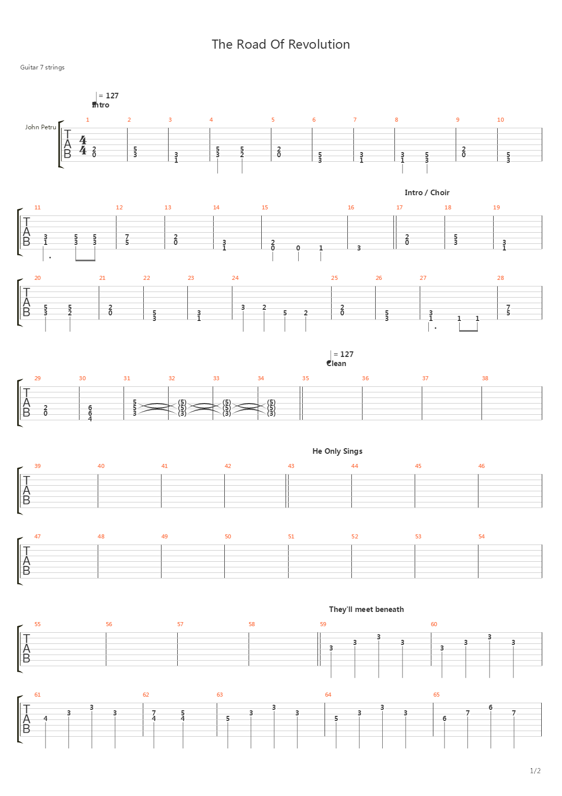 The Road To Revolution吉他谱