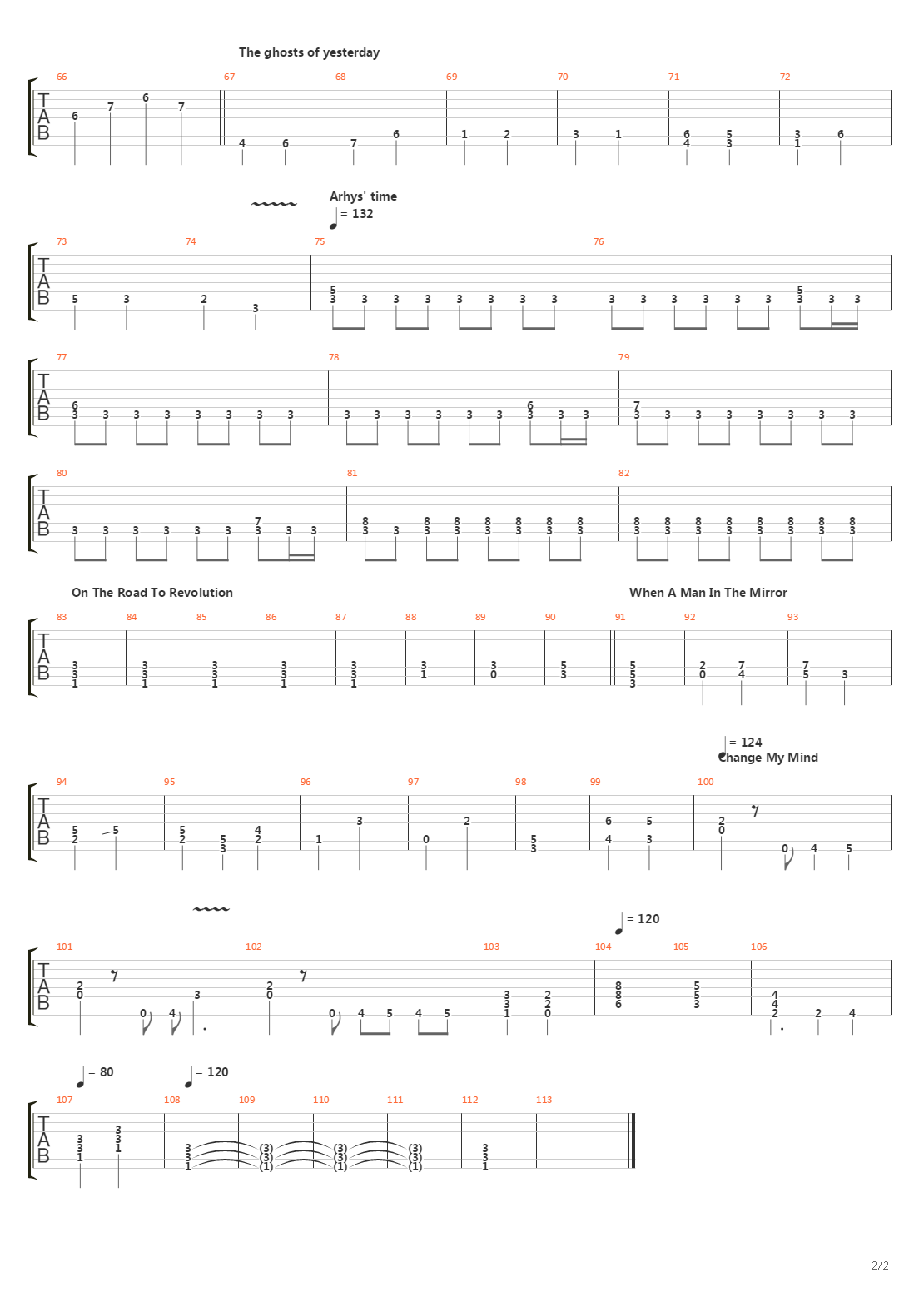 The Road To Revolution吉他谱