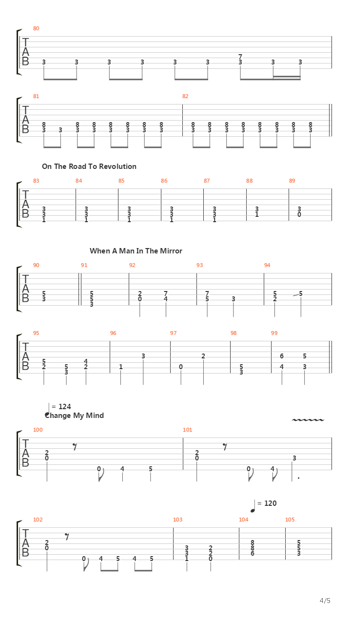 The Road To Revolution吉他谱