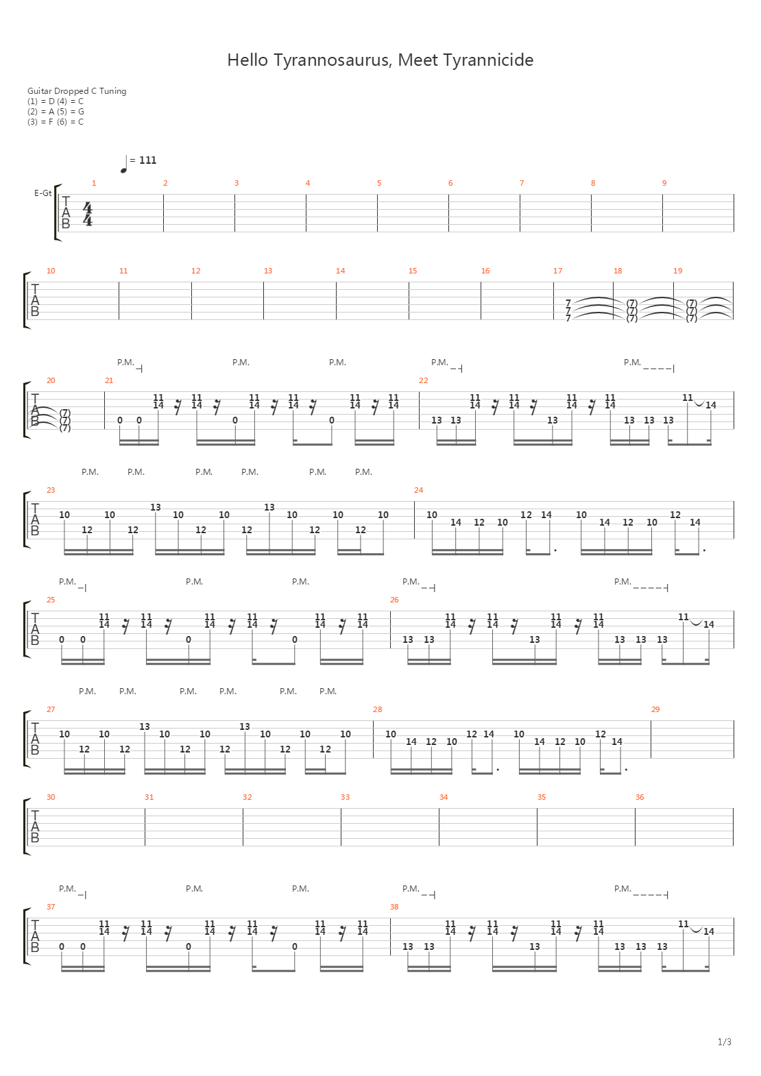 Hello Tyrannosaurus Meet Tyrannicide吉他谱