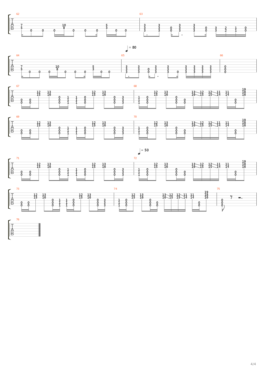 No吉他谱