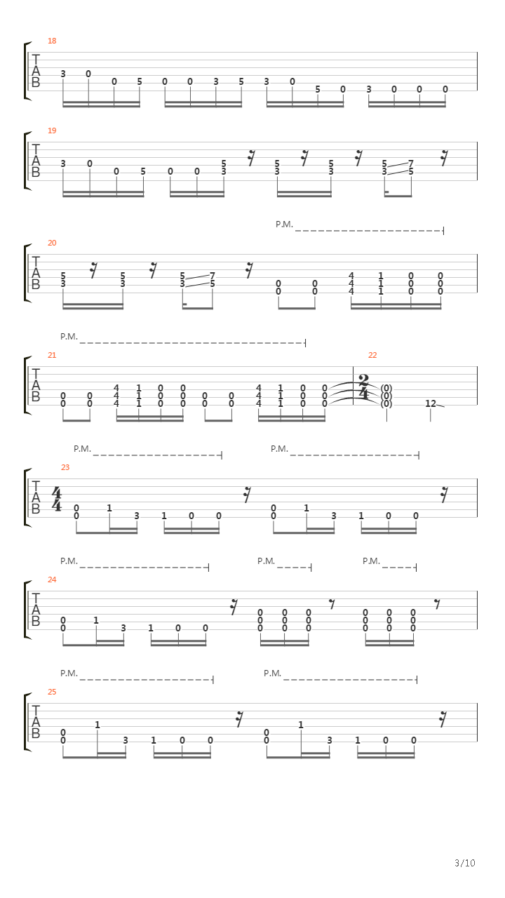 No吉他谱