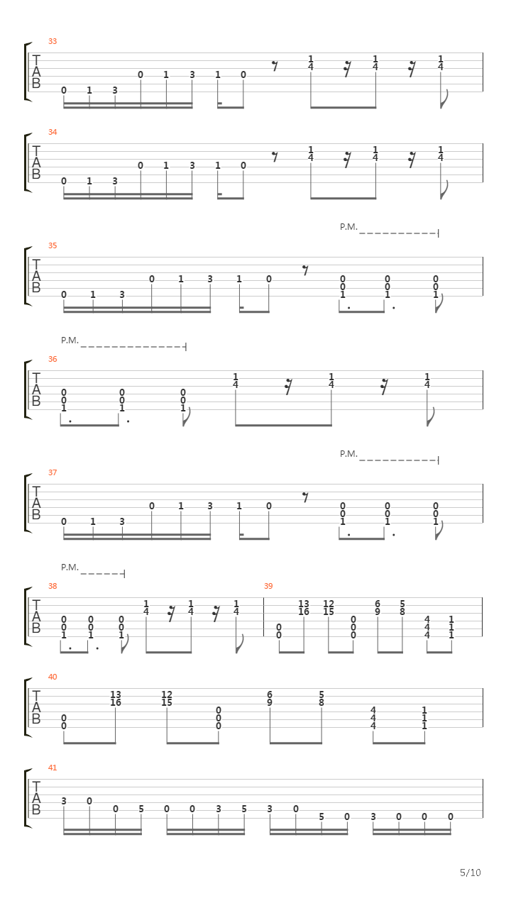 No吉他谱